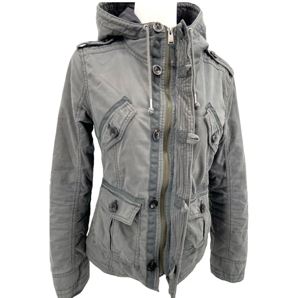 TNA Platoon Women’s Military Style‎ Green Jacket Sz Small